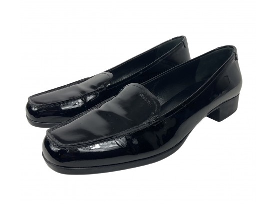 Prada Black Patent Leather Loafer Size 40