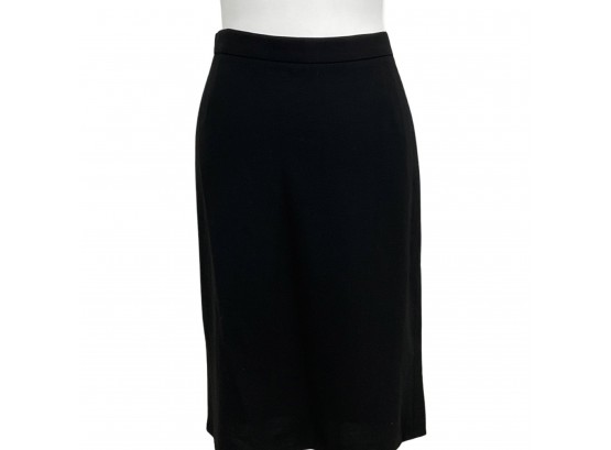 Calvin Klein Classic Virgin Wool Black Skirt Size 12