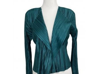 Pleats Please Issey Miyake Emerald Green Cardigan New With Tags
