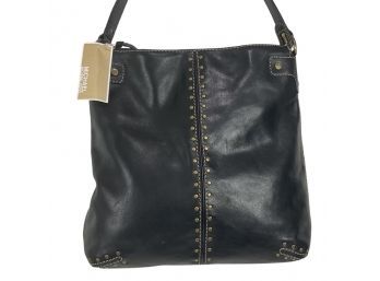 Michael Kors Black Leather Large Hobo Handbag New With Tags