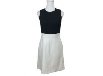 Theory Black & White Sleeveless Dress Size 10