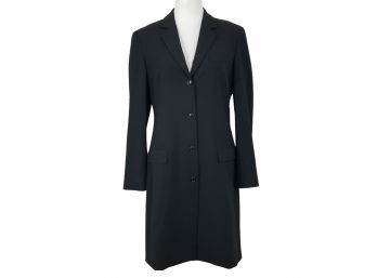 Calvin Klein Virgin Wool Black Coat Dress Size 10