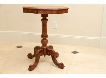Antique Octagonal Marquetry Occasional Table
