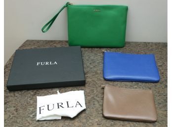 Trio Of Furla Leather Purses With Dust Bag & Original Box (Lot 1)