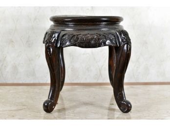 Carved Mahogany Plant Stand