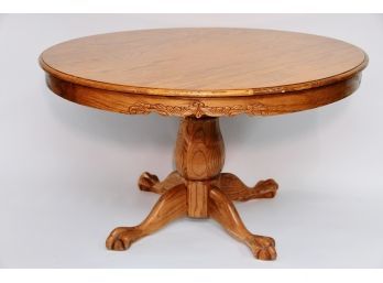Claw Foot Round Oak Dining Table