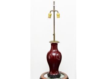 Chinese Oxblood Porcelain Lamp