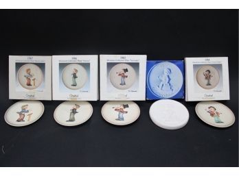 Set Of Five Goebel Ceramic Plates