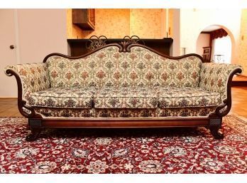Fogle Furniture Sofa Custom Upholstered Mahogany