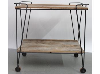 Reclaimed Wood Bar Cart