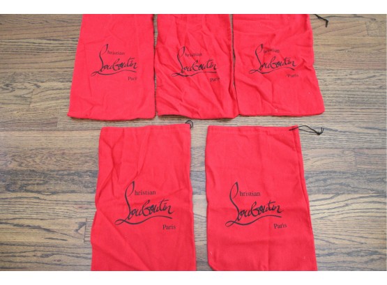 Set Of Five Christian Louboutin Dust Bags