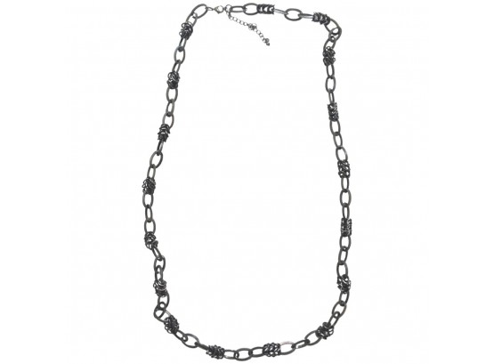 Black Hoop Chain Necklace