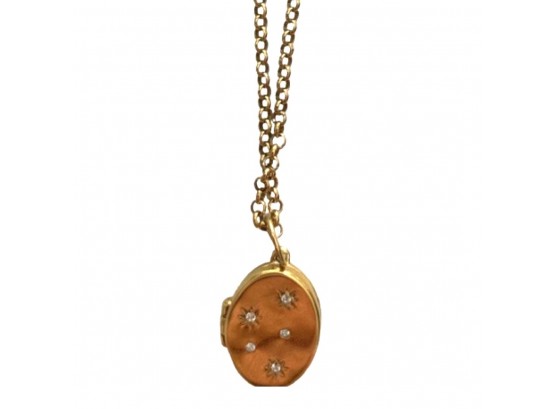 Ela Rae Gold Colored Starbust Disc Necklace