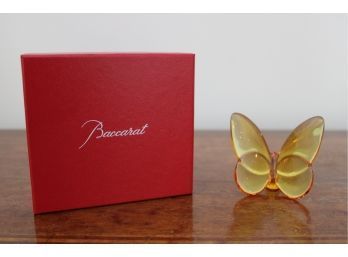 Baccarat Papillion Lucky Butterfly Amber