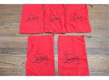 Set Of Five Christian Louboutin Dust Bags