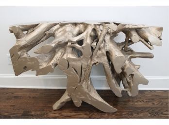 Amazing Champagne Root Console Table
