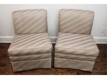 Pair Of Custom Slipper Chairs
