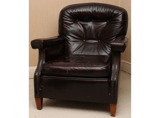Vintage Back Bay Group Leather Arm Chair