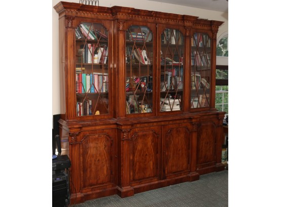 Gorgeous Mahogany China Cabinet Breakfront Book Case