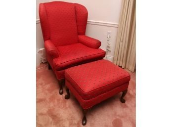 Wingback Chair With Ottoman