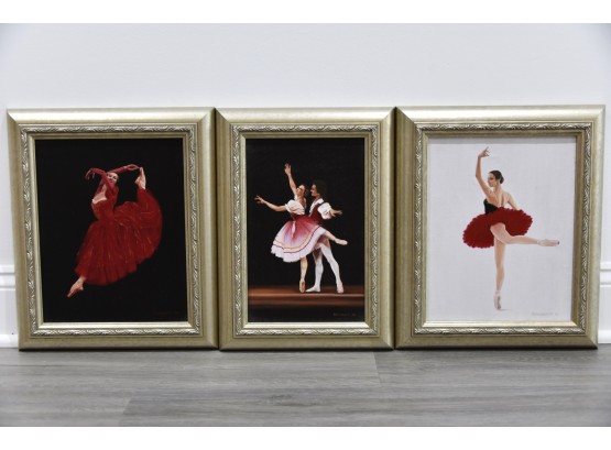 Three Ballerina Paintings