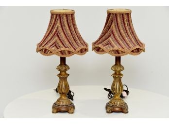 Pair Of Petite Candlestick Lamps