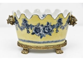 Porcelain Blue And Yellow Bowl