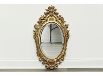 Gold Painted Italian Wood Wall Mirror