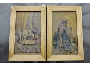 Armenian Art Set Of 2 In Wooden Frame