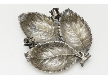 Antique Buccellati Sterling Silver Leaf Dish 307g