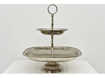 2 Tier Silver Platter From Domain