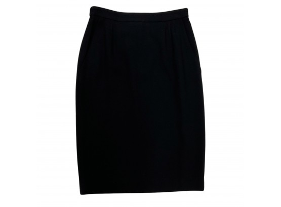Anne Klein Black 100 Percent Wool Skirt Size 10