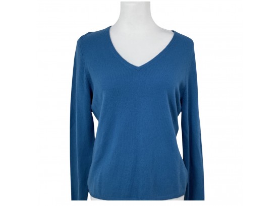 Sutton Studio Cashmere Bloomingdales 100 Percent Cashmere Blue Sweater Size L