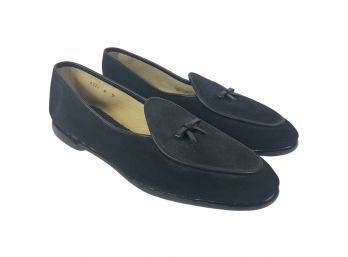 Belgian Shoes MIdinette Black Velvet Loafer Size 9