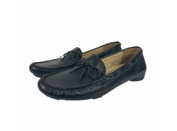 Vaneli Black Leather Loafers Size 10