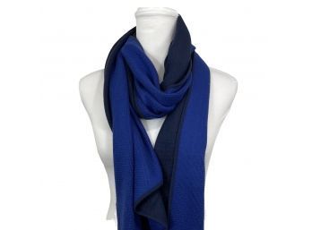 Calvin Klein Royal & Navy Blue Knit Scarf