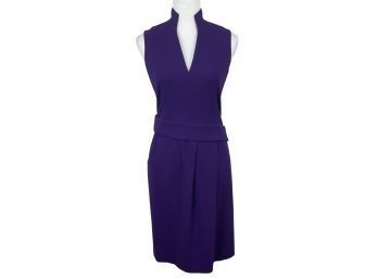 AKRIS Punto Exclusive Saks Fifth Avenue Purple Sleeveless Dress Size 8