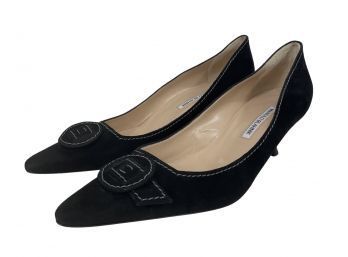 Manolo Blahnik Black Suede Shoes Size 41