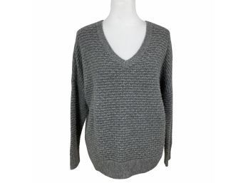 Vince V-neck Gray Oversized Sweater Size M