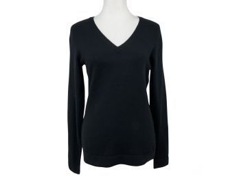 Sutton Cashmere Modern Classics Black Sweater 100 Percent Cashmere Size L