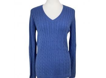 Fairway & Greene Blue Cable Knit Sweater Size M
