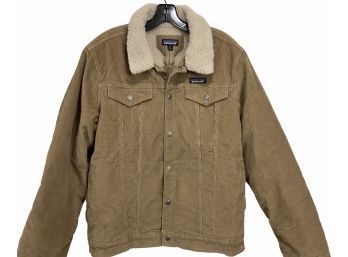 Patagonia Mens Pile Lined Trucker Jacket In Mojave Khaki Size M New With Tags