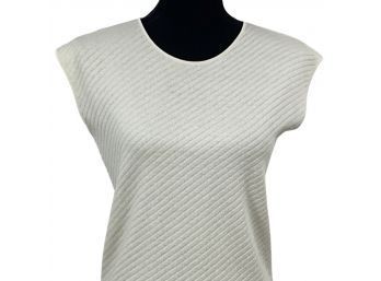 Armani Collezioni Ivory Sleeveless Sweater Top Size 10