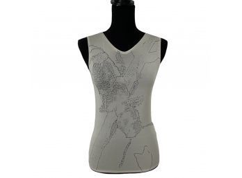 Giorgio Armani Sleeveless Blouse With Logo Signature On Back Size 42/8