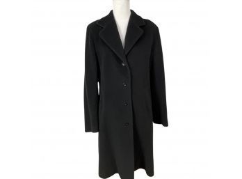 Via Spiga Charcoal 100 Percent Extra Fine Merino Wool Coat Size 12