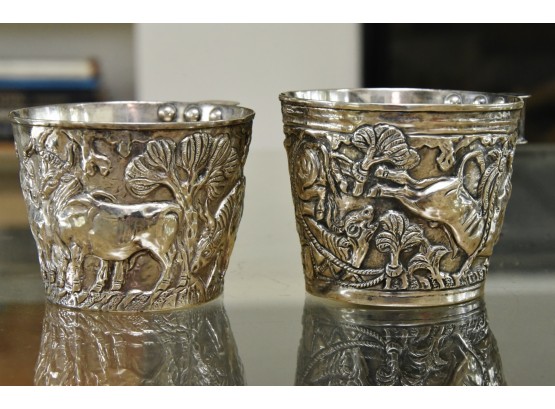 Rare ILIAS LALAOUNIS Sterling Silver Greek Minoan Style Cups 372g