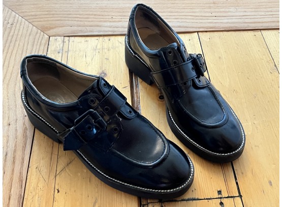 ASH Buckle Closure Black Patent LeatherShoes - Woman's Size 40.5