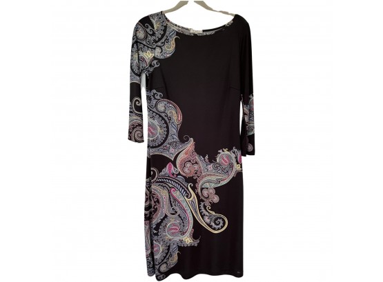 Etro Silk Jersey Long Sleeve Evening Dress - Size 46