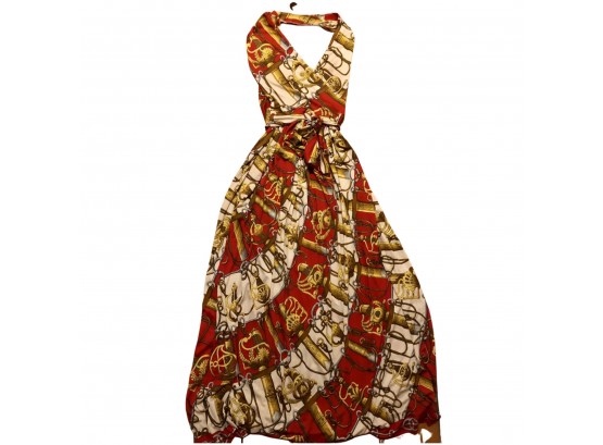 Hermes Silk Jersey Long Dress - Size 46