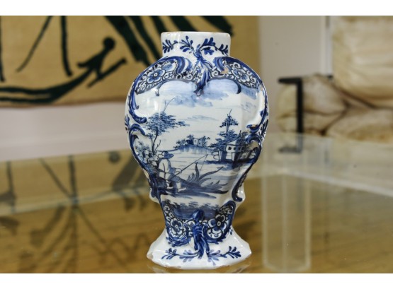 Blue And White Vase Shows RepairDamage